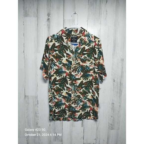 Kavu Men's Banco Shirt XS Botanical Print - Picture 1 of 6
